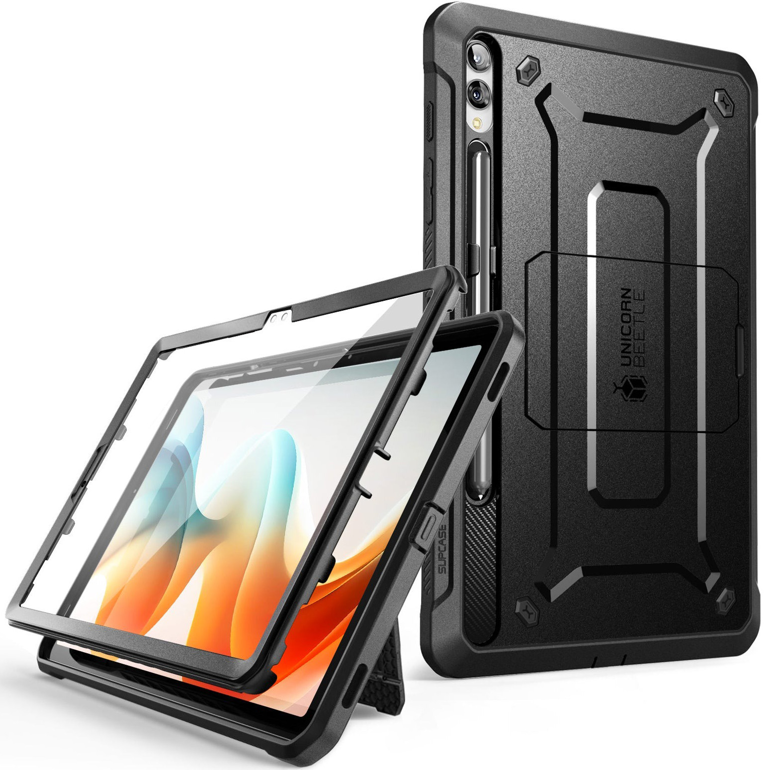 Etui pancerne Supcase Unicorn Beetle Pro do Galaxy Tab S9 FE Plus, czarne